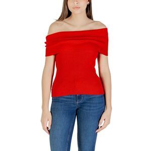 Only Red Polyester Women's Sweater